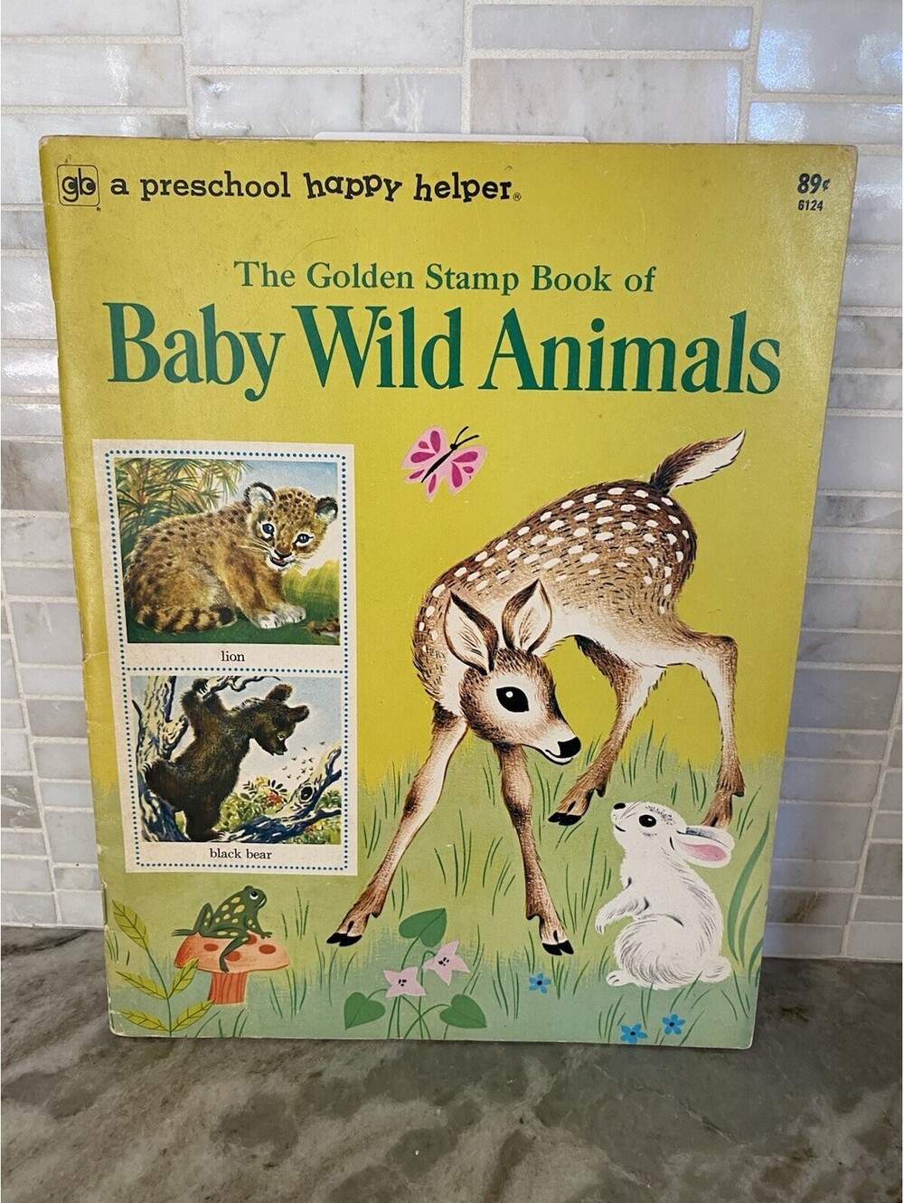 Vintage  The Golden Stamp Book of Baby Wild Animals